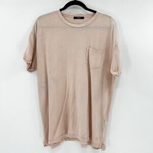 Jack & Jones Men's Pastel Pink Short Sleeve Pocket Tee T Shirt Top